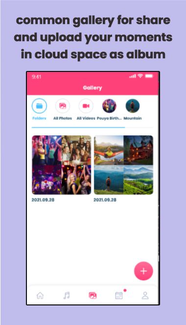 gallery in delisa app for couples that you can use it for share moments