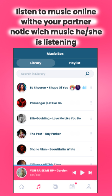 delisa app - music player betweet couples and partners- relationship music app - download app for marriage