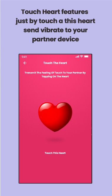 touch my heart features that let you send vibrate on your partner device